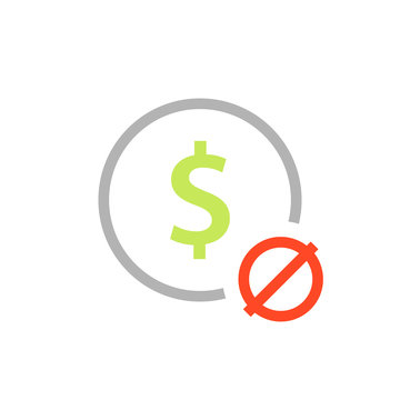Not enough money icon. Clipart image isolated on white background