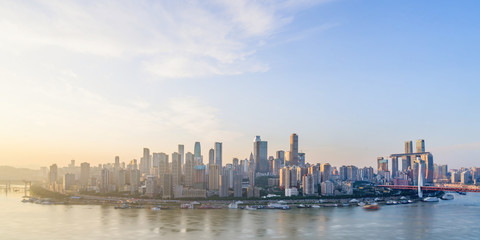 Naklejka premium Sunny view of the Yangtze River in Chongqing, China