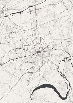 map of the city of Essen, Germany