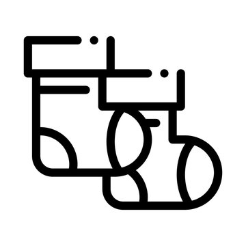 recommend clip art: Child Baby Socks Icon Vector. Outline Child Baby Socks Sign. Isolated Contour Symbol Illustration