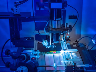 PCB. Production of microprocessors. Creation of components for computers. Equipment for testing microboards. High-tech production. Technical Lab. Expertise. Microprocessor manufacturing process