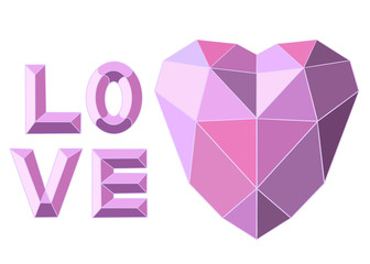 Symbols of love. Isolated elements on white background. Happy valentines day, marriage, mothers day, birthday perfect for youre design