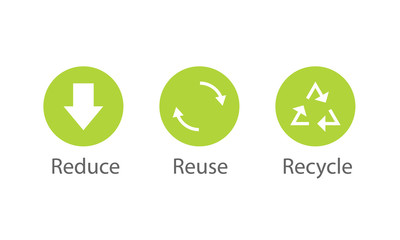 The 3 R's design icon. Clipart image isolated on white background