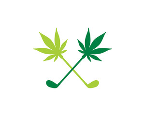 Cannabis Leaf and Golf Logo Vector 003.cdr