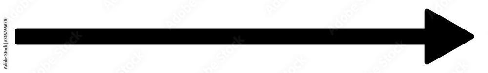 Canvas Prints arrow long icon black | arrows | infographic illustration | direction symbol | pointer logo | up sig