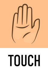 Touch sense icon. Clipart image isolated on white background