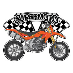 extreme supermoto design logo concept