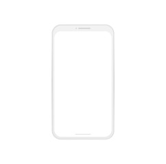 Mockup smartphone. White phone vector icon.