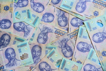 Vietnamese paper money 500,000 VND
