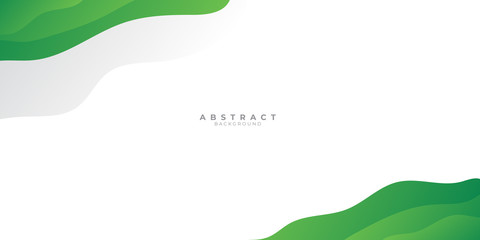 Green abstract background with liquid wave gradient color for presentation design. Suit for business, corporate, institution, conference, party, festive, seminar, and talks.