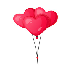 Fototapeta na wymiar Saint Valentine's Day heart shaped air balloons.