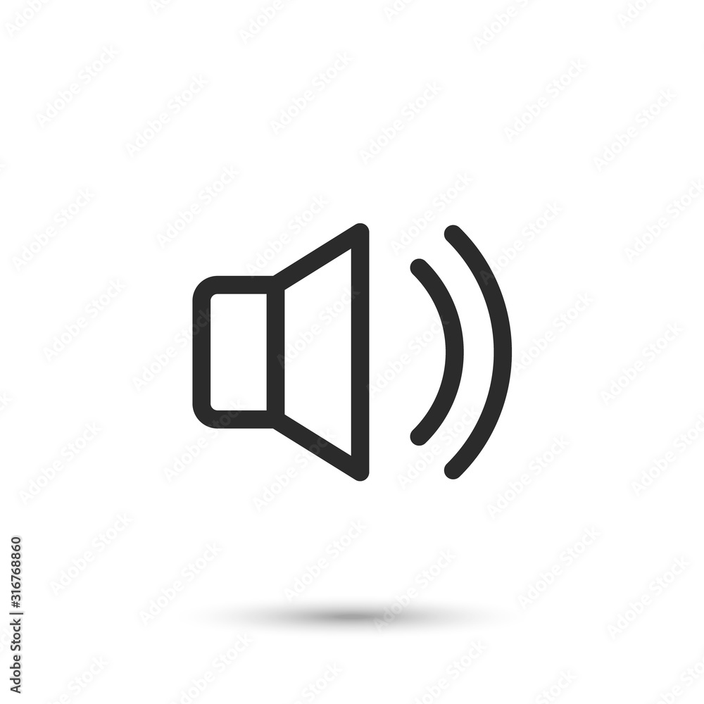 Poster volume and sound icon. system interface icon. vector