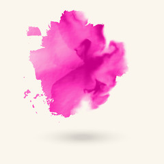 Abstract pink watercolor element for web design. Vector.