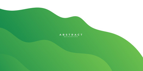 Green abstract background with liquid wave gradient color for presentation design. Suit for business, corporate, institution, conference, party, festive, seminar, and talks.