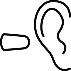 earplug icon, vector illustration