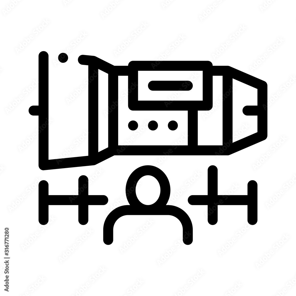 Poster engineer engine icon vector. outline engineer engine sign. isolated contour symbol illustration