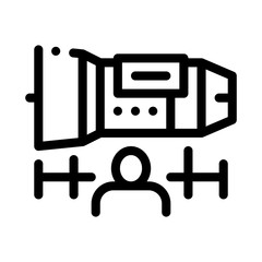 Engineer Engine Icon Vector. Outline Engineer Engine Sign. Isolated Contour Symbol Illustration