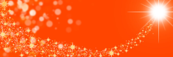 Obraz premium Christmas Holiday New Year illustration lava red background with fireworks, star shapes and snowflakes.Can be used for background or wallpaper.