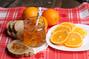 orange jam an bread