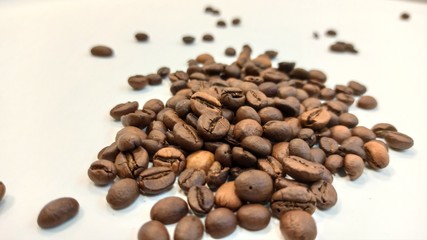 coffee beans on white background