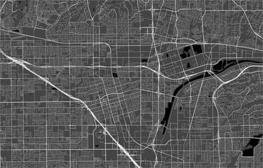 map of the city of Anaheim, California, USA