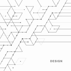 Abstract geometric technological background. Vector creative design.