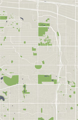 Fototapeta premium map of the city of Aurora, Colorado, USA