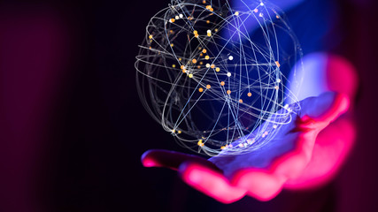 Global network concept. 3D rendering
