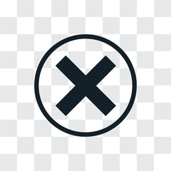 Fototapeta premium Cancel vector icon, simple sign for web site and mobile app.