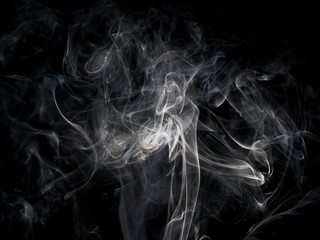 Smoke on black background
