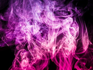 Colored smoke on black background