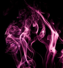 Purple smoke on black background