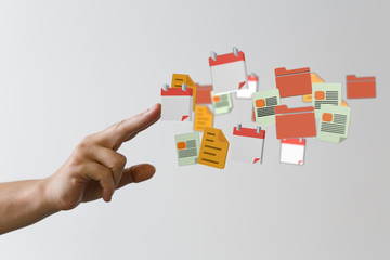 Cloud storage and Computing concept digital