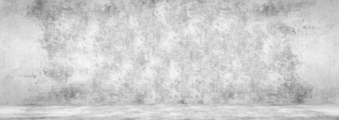 Blank concrete wide dark wall texture background.Wide Concrete with floor panorama for Composing.