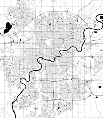 Fototapeta na wymiar map of the city of Edmonton, Canada