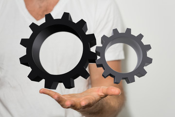 Gear With Success Concept digital.