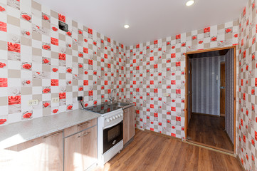 Russia, Moscow- September 10, 2019: interior room apartment modern bright cozy atmosphere. general cleaning, home decoration, preparation of house for sale
