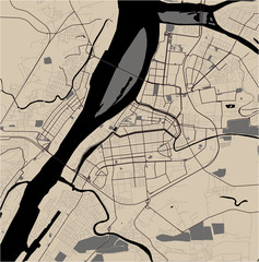 map of the city of Astrakhan, Russia