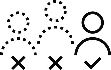 absentees icon, vector illustration