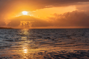 Obraz premium Sonnenuntergang am der Nordsee