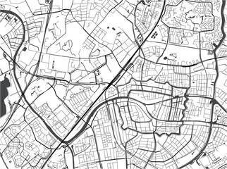 Fototapeta na wymiar map of the city of Leiden, Netherlands