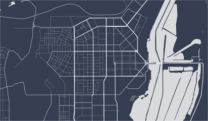 map of the city of Magnitogorsk, Russia