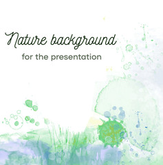 Nature abstract background with plants and herbs for the card and presentation. Vector graphic illustration