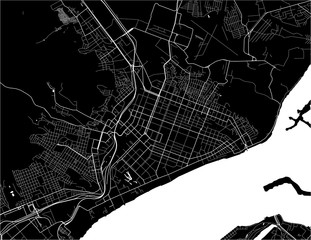 map of the city of Saratov, Russia