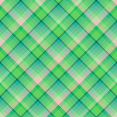 Checkered background in forest green and light pink colors. Seamless pattern for plaid, fabric, textile, clothes, tablecloth and other things.