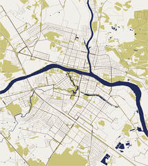 map of the city of Tver, Russia