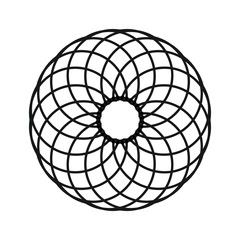 Abstract mandala on white background