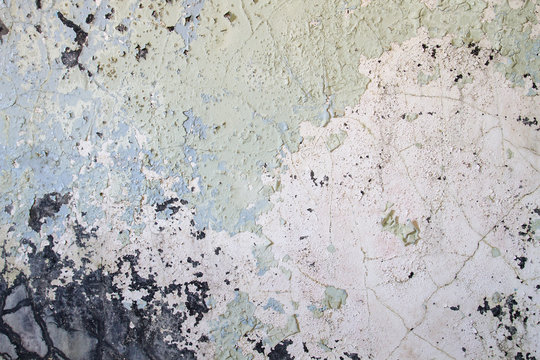 Old wall with peeling paint