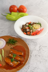 Appetizers with the spicy sardine