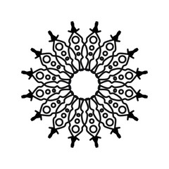 Abstract mandala on white background